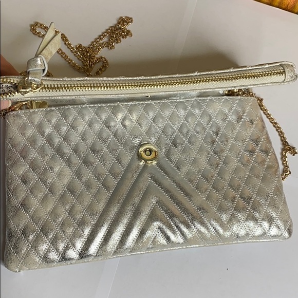 Fun Silver Fold Over Clutch - Picture 4 of 5